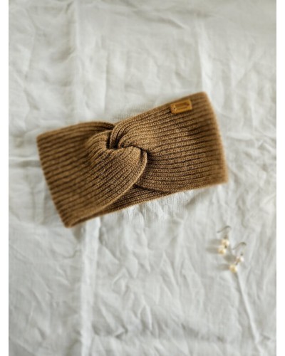 Cache-oreilles  en laine de chameau de Mongolie