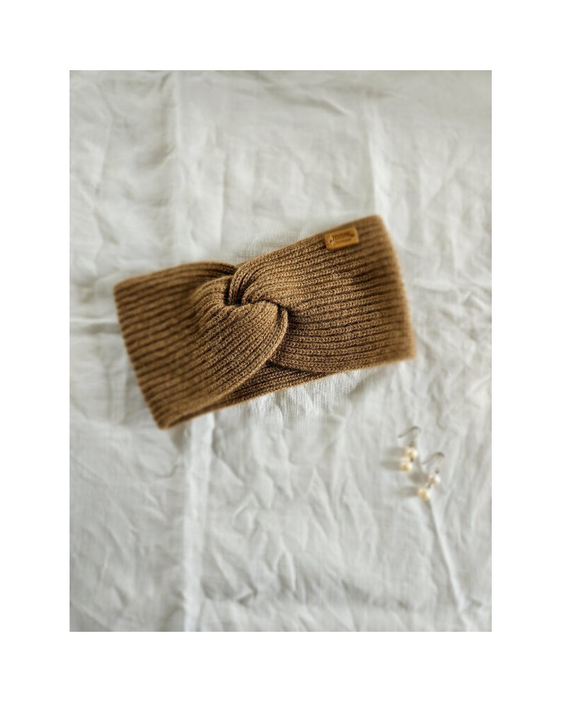 Cache-oreilles  en laine de chameau de Mongolie