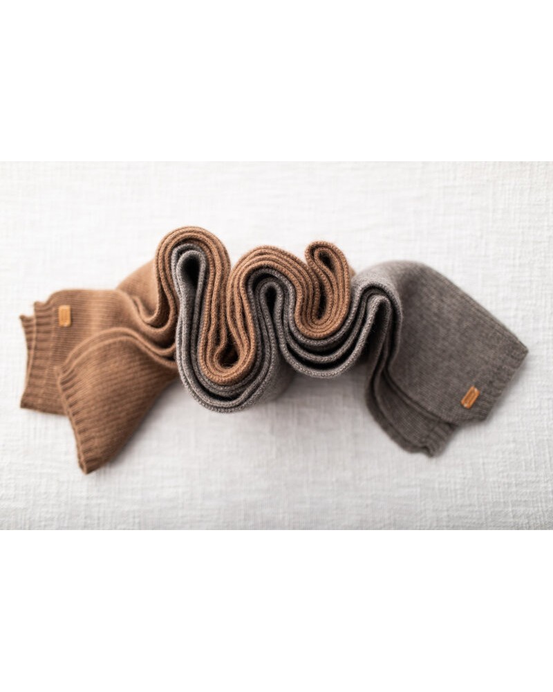 Echarpe en pur laine de chameau de Mongolie