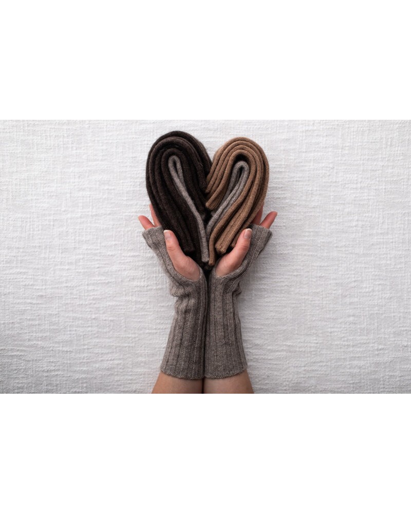 Mitaines en pur duvet du yak de Mongolie