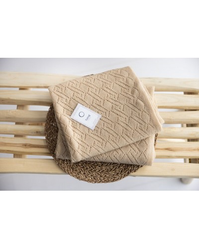 Écharpe en pur cachemire beige