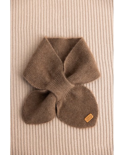 Écharpe 100% cachemire non teint marron chocolat | Foulard naturel – Toirog