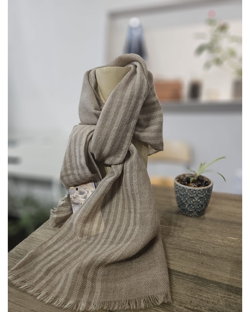 écharpe en cachemire taupe homme femme