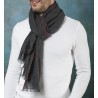 Grand foulard en pur cachemire - noir