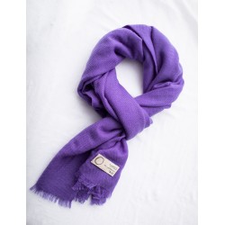Grand foulard en pur cachemire - violet