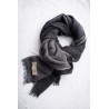 Grand foulard en pur cachemire - gris