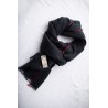 Grand foulard en pur cachemire - noir
