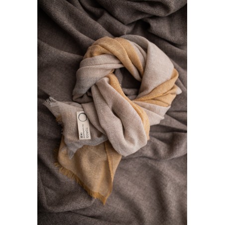 Grand foulard en pur cachemire - beige