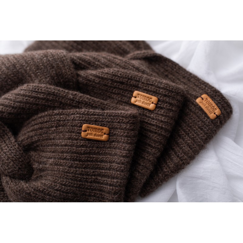 Cache-oreilles yak marron terre | Chaleur hiver – Toirog